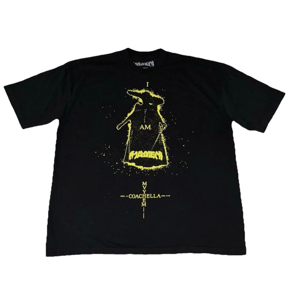 Lady Gaga T-shirt Mens Size L Coachella Festival 2025 Mayhem Black Silhouette
